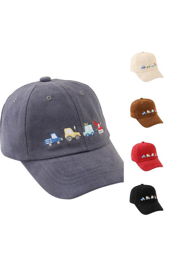 Toddler Baseball Cap Boys Trucker Hat Excavator Embroidery Adjustable Lightweight School Days Caps Spring Fall Daily Outdoor Funny Hiking Sports Hats,Blue,2-5 Years