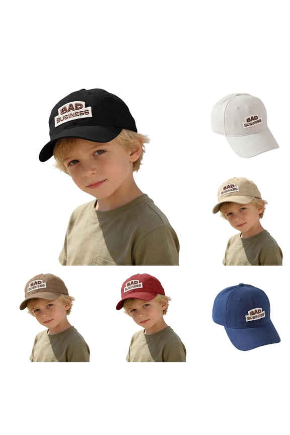 Toddler Baseball Cap Boys Trucker Hat Letter Embroidery Adjustable Lightweight School Days Caps Spring Fall Daily Outdoor Adorable Vacation Sports Hats,Black,2-8 Years