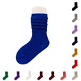 thumbnail image 1 of JCCXIN Toddler Boys Girls Crew Socks Cotton Athletic Socks Soft Breathable Outdoor Sports Socks Solid Color Stretchy Indoor Daily Wear,Dark Blue,0-2 Years, 1 of 4