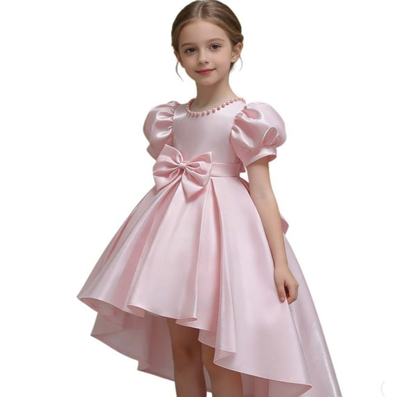 JCCXIN Toddler Girls Dresses Girls Satin Backless Pageant Dress Gown Girl Dress For And Stage Performance Girls Clothes 5-6 Years