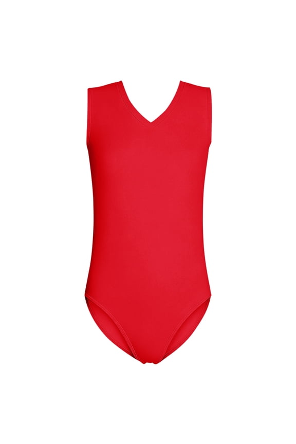 Toddler Girls Swimwear One-Piece Solid Color Athletic Summer Training Gymnastics Leotard Practice Water Sports Performance Funny Beach Beachwear,Red,9 Years-10 Years