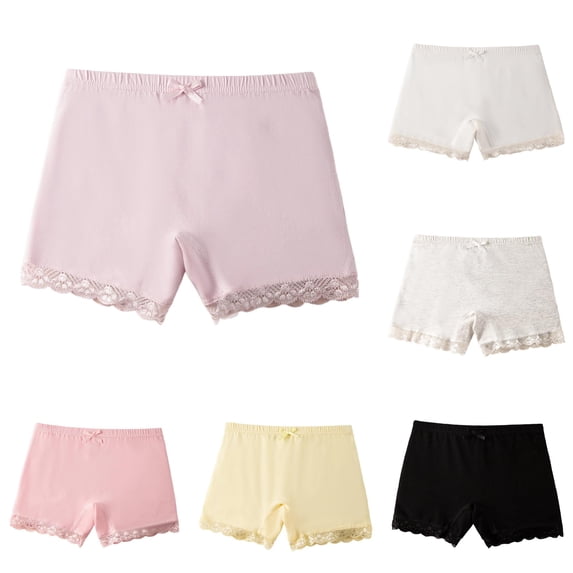 JCCXIN Toddler Girls Underwear Junior Under Dress Shorts Breathable Elastic Waist Lace Solid Color Comfort School Home Everyday Wear Breathable Underpants,Purple,10-13 Years