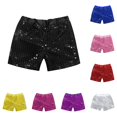 thumbnail image 1 of JCCXIN Toddler Kid Boys Girls Shorts Sequins Sparkly Stage Performance Solid Color Elastic Waist Lightweight Summer Lovely Party Bottoms,Pink,2-3 Years, 1 of 7