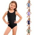 thumbnail image 1 of JCCXIN Toddler Kid Girls Swimsuit One-Piece Tankini Solid Color Swim Wear Wide Strap Crew Neck Surfing Summer Water Play Cozy Pool Beachwear,Black,13-14 Years, 1 of 7