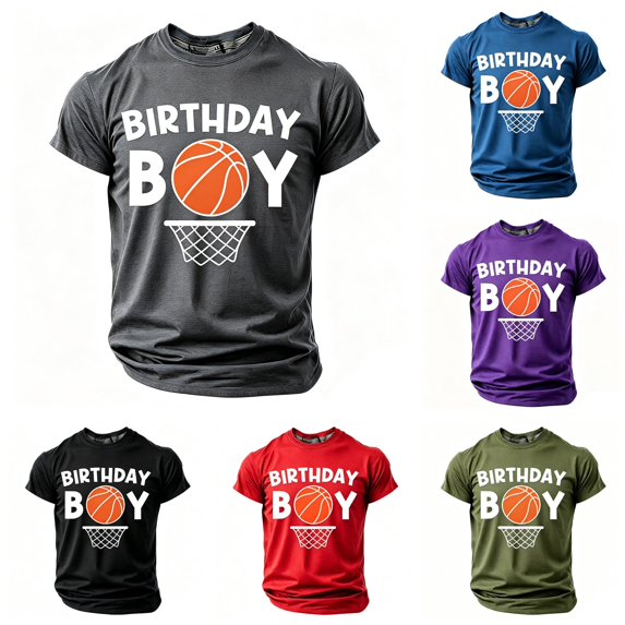 JCCXIN Toddler Kids Boys Birthday Tshirts Basketball Graphic Crew Neck Outdoor Active Tops Stretch Short Sleeve Summer School Relaxed Casual Everyday Clothes,Dark Gray,10-11 Years