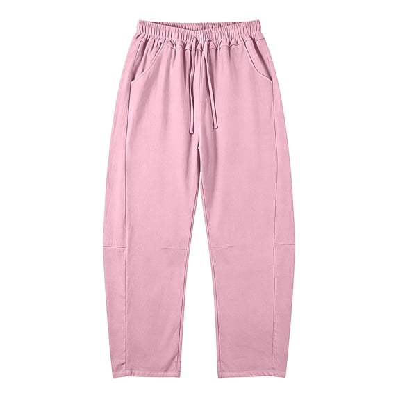 JCCXIN Toddler Kids Girls Active Sweatpants Baggy Joggers Athletic Drawstring Pants With Pockets Casual Daily Wear Soft Party Bottoms,Pink,3-4 Years