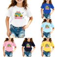thumbnail image 1 of JCCXIN Toddler Kids Girls Back To School Tees First Day Of School Clothes Pencil Bus Graphic Tops Crew Neck Short Sleeve Loose Fit Lovely Beach Casual Daily Wear,White,12-13 Years, 1 of 4