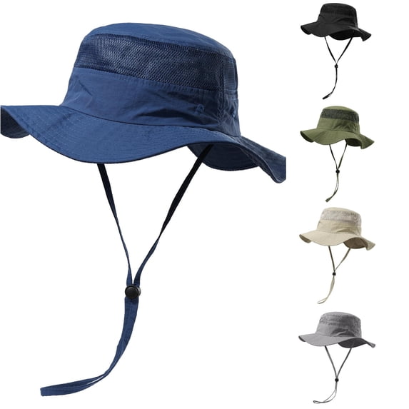 JCCXIN Toddler Sun Hat Boys Girls Bucket Hats Breathable Mesh Wide Brim Fishing Cap Lightweight Summer Daily Caps Holiday Outdoor Funny Vacation Camping Hats,Navy,8-10 Years