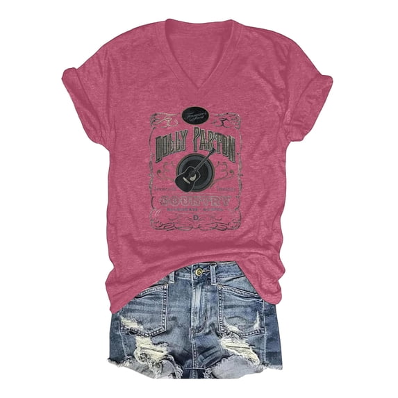 JCCXIN Vintage Dolly Shirt for Women Parton Memorial T-Shirt Country Legend Tee Retro Country Singer Graphic Tee Shirts