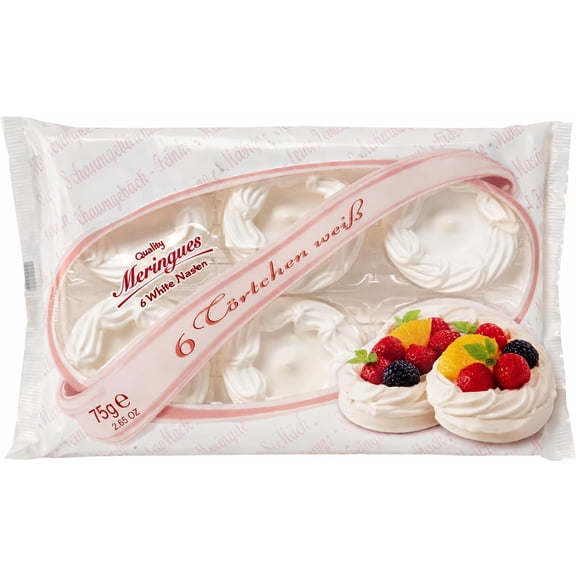 JCD Foods Meringue Nests 75g - 6 Meringue Shells for Eton Mess, Pavlova & Desserts | Crisp, Light & Ready to Fill | No Baking Required