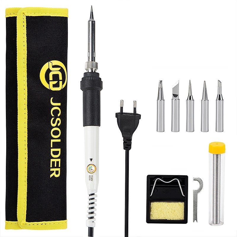 JCD Soldering Iron Kit 908 Pencil Iron Adjustable Temperature 1 Pack