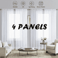 thumbnail image 1 of JCDY 4 Panels White Sheer Curtains 63-108 inches Length for Bedroom Study Room Kitchen Living Room Rod Pocket Top Window Drapes,Transparent Light Weight Soft Window Treatment Curtains, 1 of 13