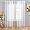 thumbnail image 1 of JCDY White Sheer Curtains 63 inches Length for Bedroom Study Room Kitchen Living Room Grommet Yarn Window Drapes,Transparent Light Weight Soft Window Treatment Curtains,54 x 63 inch,2 Panels, 1 of 15