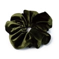 thumbnail image 1 of JCLIFE Large Velvet Hair Scrunchie, 5 Inch Elastic Hair Tie for Thick and Thin Hair, Soft Classic Ponytail and Bun Holder, Single Piece - Emerald, 1 of 5