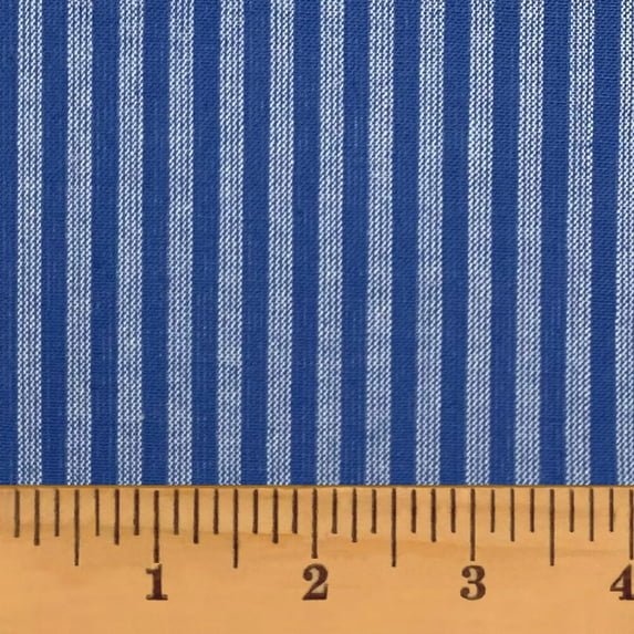 JCS 100% Cotton Cottage Blue Stripe Homespun Fabric - Sold by the Yard