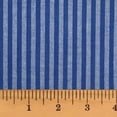 thumbnail image 1 of Cottage Blue Stripe Cotton Homespun Fabric - Sold by the Yard - by JCS, 1 of 5
