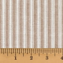 JCS 100% Cotton Oatmeal Ticking Stripe Homespun Fabric - Sold by the yard