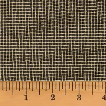 JCS 100% Cotton Primitive Black 1 Homespun Plaid Fabric - Sold by the Yard