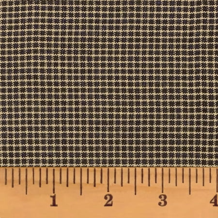 JCS 100% Cotton Primitive Black 1 Homespun Plaid Fabric - Sold by the Yard
