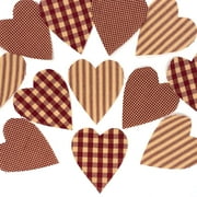 JCS 4" Precut Heart Shaped Homespun Fabric - Set of 12