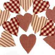 JCS 4" Precut Heart Shaped Homespun Fabric - Set of 12