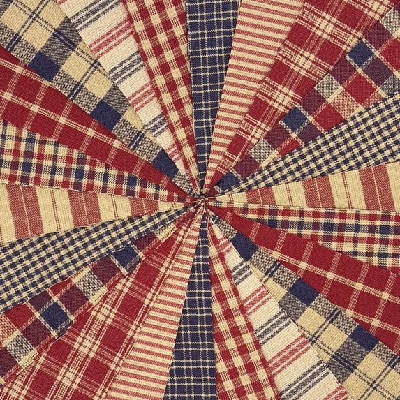 JCS American Heritage Red & Blue Ragged Homespun Cotton Quilt Kit (200+ Six inch Squares)
