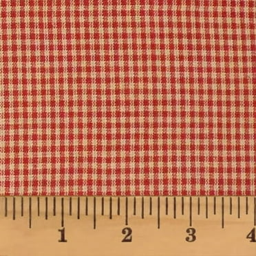 Autumn Red 2 Plaid Check Homespun Cotton Fabric - Sold by the Yard - JCS Fabric