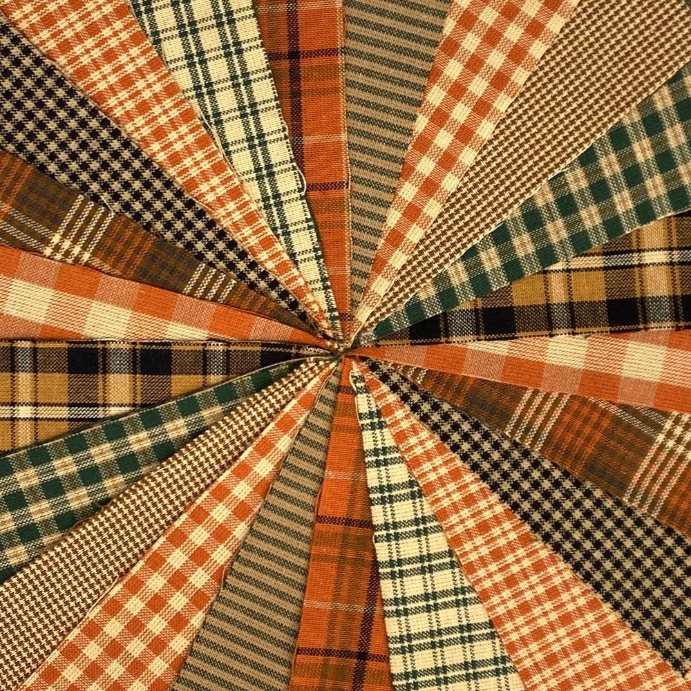 JCS Autumn Spice Plaid Ragged Homespun Cotton Fabric Quilt Kit (200+ six-inch Squares)