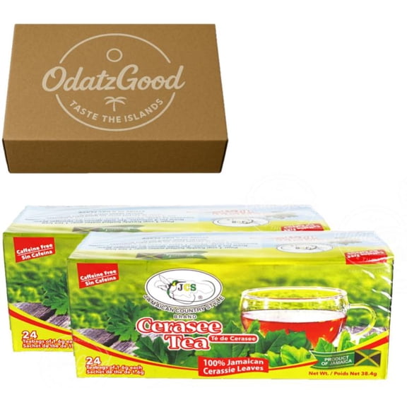 JCS Cerasee Tea 24Tea Bags (38.4g) 2-Pack – Product of Jamaica – Curated & Packaged by ODatzGood