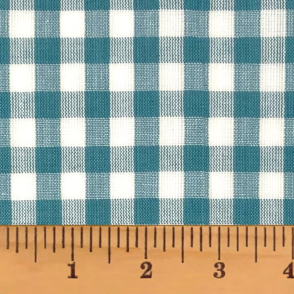 JCS Mercy Blue 5 Plaid Homespun Gingham Cotton Fabric Sold by the Yard
