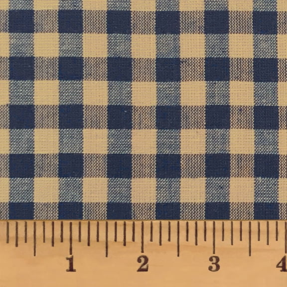 Heritage Navy Blue 5 Plaid Homespun Cotton Fabric - Sold by the Yard - by JCS