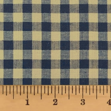 JCS Heritage Navy Blue 5 Plaid Homespun Cotton Fabric Sold by the Yard