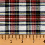 JCS Scotty Red Tartan Christmas Plaid 100% Cotton Homespun Fabric - Sold by the Yard