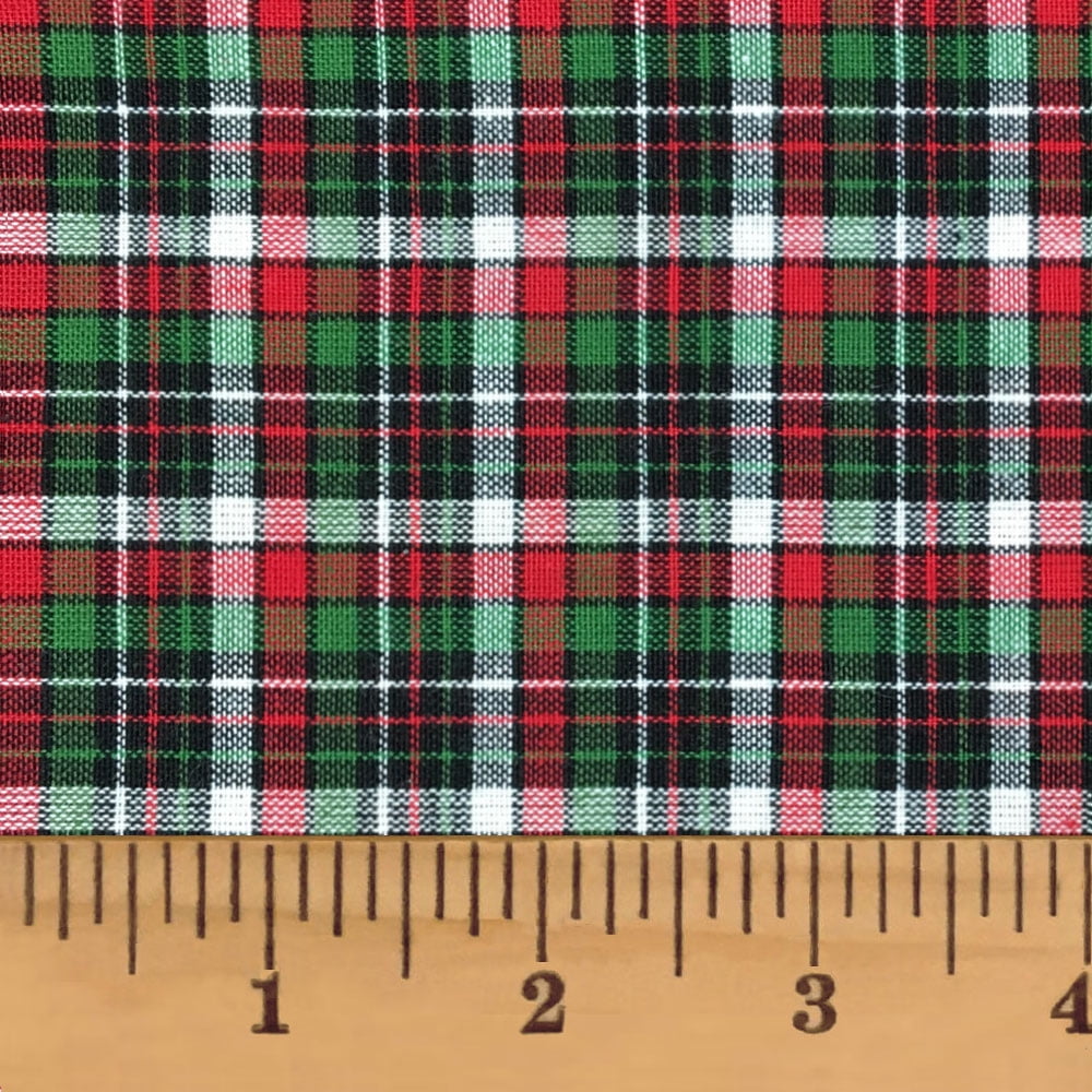 Flannel Yarn Dyed Plaid Fabric Buffalo Plaid Red/Black, by the yard