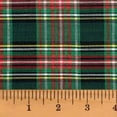 thumbnail image 1 of JCS McCuan Green Tartan Christmas Plaid Homespun Cotton Fabric Sold by the Yard, 1 of 7