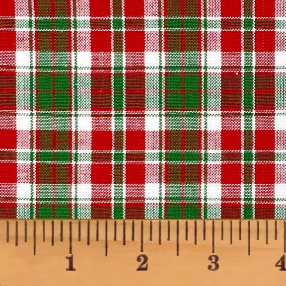 JCS Merry and Bright 5 Plaid Homespun Cotton Fabric Sold by the Yard