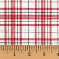 thumbnail image 1 of JCS Peppermint Red and White Tartan Plaid Homespun Cotton Fabric - Sold by the Yard, 1 of 5