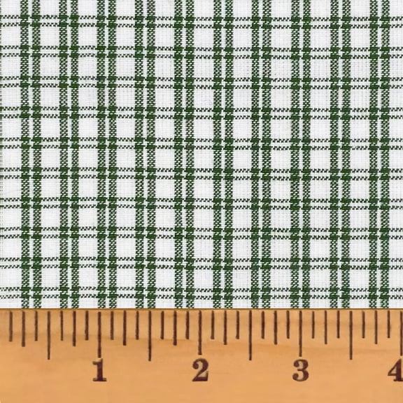 JCS Perfect Green 3 Plaid Homespun Cotton Fabric Sold by the Yard