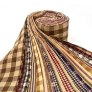 Primitive Plaid Homespun Fabric 2.5 X 44 inch Precut Roll (Jelly Roll)- 22 pc. by JCS