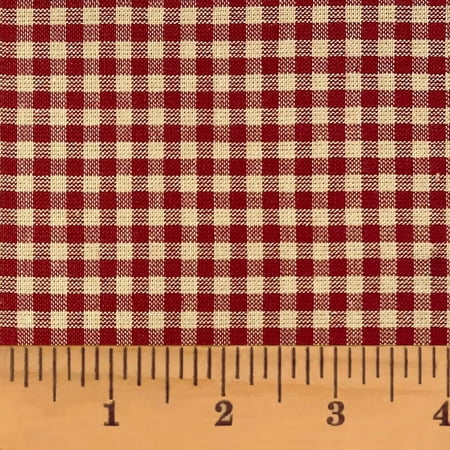 JCS Primitive Red 3 Homespun Cotton Fabric Sold by the Yard