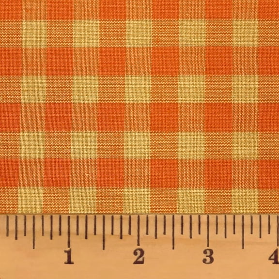 JCS Pumpkin Primitive Mini Buffalo Plaid Homespun Cotton Fabric Sold by the Yard