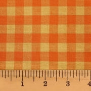 JCS Pumpkin Primitive Mini Buffalo Plaid Homespun Cotton Fabric Sold by the Yard