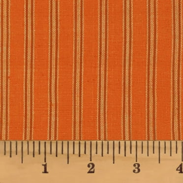 JCS Pumpkin Spice Ticking Stripe Homespun Cotton Fabric Sold by the Yard