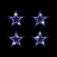 thumbnail image 1 of JCS Rhinestones Blue Star Set of 4 Stars Iron-on Sparkly Dance All-Star Bling Clear Crystal Rhinestone Transfer, 1 of 4