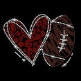thumbnail image 1 of JCS Rhinestones Football Heart Cute Cheetah Bling Fun Iron-on Clear Rhinestone & Red Brown Rhinestud Transfer, 1 of 4
