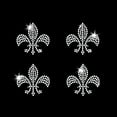 thumbnail image 1 of JCS Rhinestones Small Fleur de Lis French Saints Iron-on Bling Clear Rhinestone Crystals Transfer - Set of 4, 1 of 5