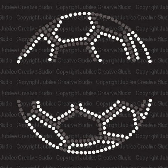JCS Rhinestones Soccer Split Iron-on Rhinestone Transfer