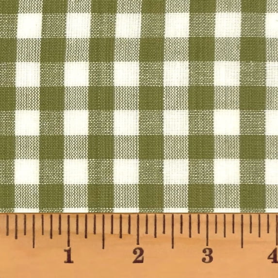 JCS Sage Green 5 Mini Buffalo Plaid Homespun Cotton Fabric Sold by the Yard