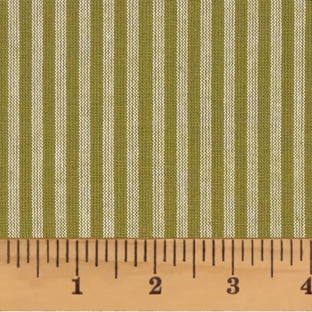 JCS Sage Green Stripe Homespun Cotton Fabric Sold by the Yard
