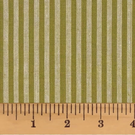 JCS Sage Green Stripe Homespun Cotton Fabric Sold by the Yard